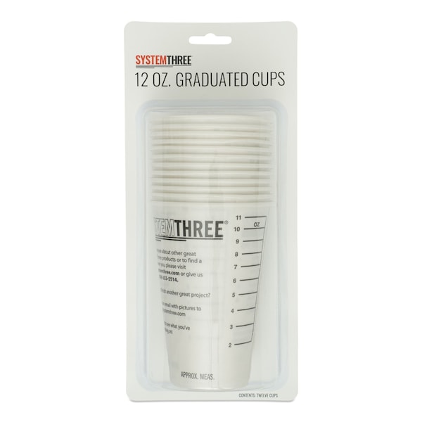 System Three Resins Graduated Paper Resin Mixing Cups, 12oz, 12PK 3003K99 - main